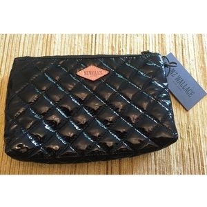 NWOT MZ Wallace black lacquer savoy flat pouch